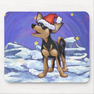 Starry Night Festive Chihuahua Mousepad