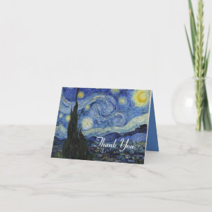 Starry Night Fine Art Vielen Dank Note Card Dankeskarte