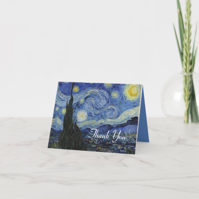 Starry Night Fine Art Vielen Dank Note Card Dankeskarte (Vorderseite)