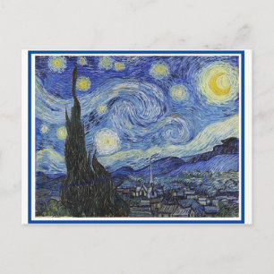 Starry Night, Fine Art von Van Gogh, Postkarte
