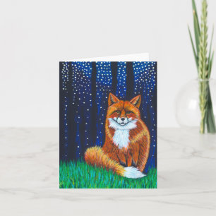 Starry Night Fox Karte