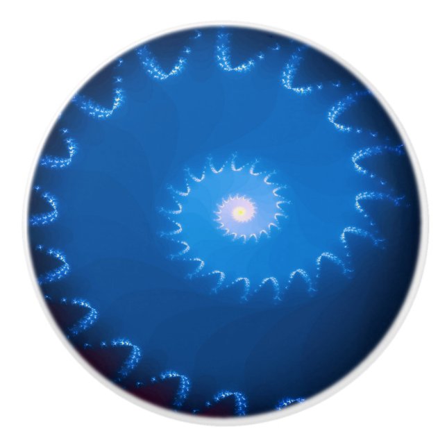 Starry Night Fraktal Keramik Knock Keramikknauf (Vorderseite)