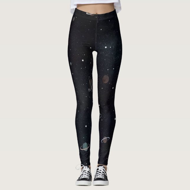 Starry Night Galaxy Leggings (Vorderseite)