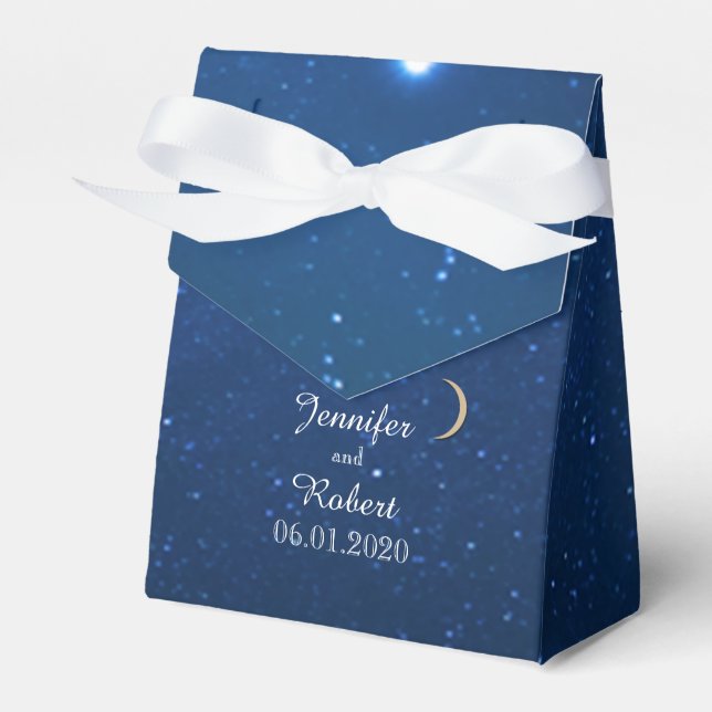 Starry Night Gastgeschenk Hochzeit Box Geschenkschachtel (Vorderseite)