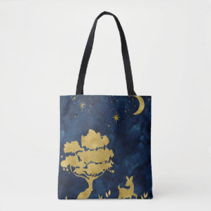 Starry night - goldene Silhouette