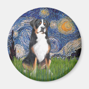 Starry Night Greater Swiss Mountain Hund Magnet