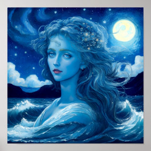 Starry Night 🌌 - Griechisch Goddess Fantasy Poste Poster