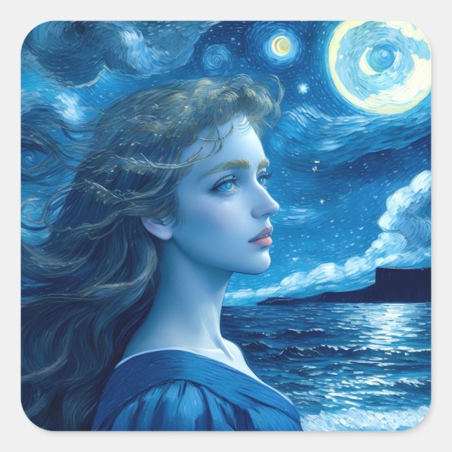 Starry Night 🌌 - Griechisch Goddess Magic Sticker (Vorderseite)