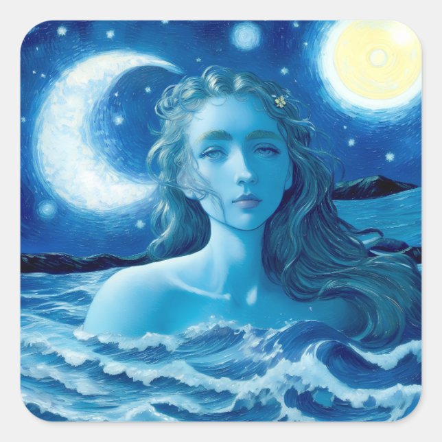 Starry Night 🌌 - Griechisch Goddess Magic Sticker (Vorderseite)