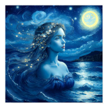 Starry Night 🌌 - Griechisches Goddess Poster #1