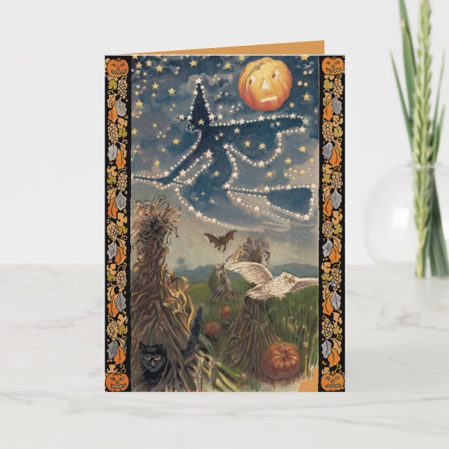 Starry Night Halloween Card Karte (Vorderseite)