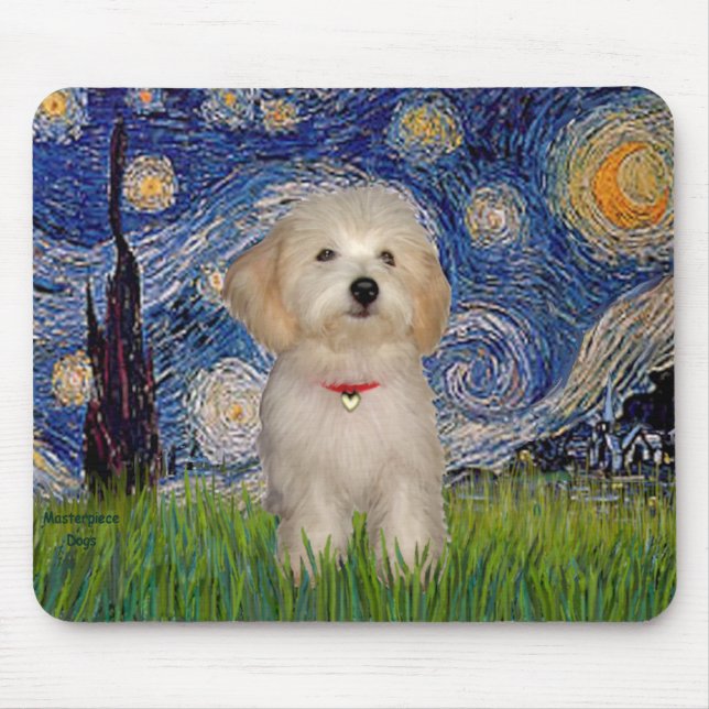 Starry Night - Havanese Puppy Mousepad (Vorne)