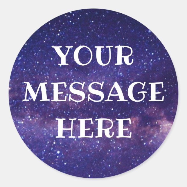 STARRY NIGHT-Hintergrund - Passen Sie Ihre eigenen Runder Aufkleber (Vorderseite)