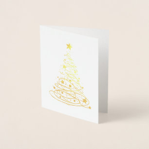 STARRY NIGHT Holiday Card Gold Folienkarte