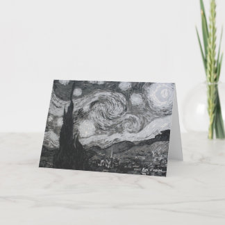 Starry Night I Vincent Van Gogh Faltkarten Dankeskarte