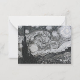 Starry Night I Vincent Van Gogh Lesezeichen Mitteilungskarte
