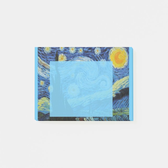 Starry Night in Blue Post-it Klebezettel (Vorderseite)