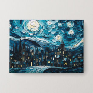 Starry Night in der Stadt Button
