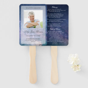 Starry Night in Love Memory Funeral Programm Fächer