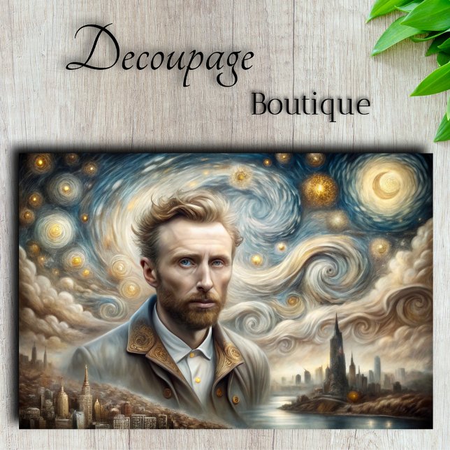 Starry Night in New York Decoupage Seidenpapier (Starry Night in New York Decoupage Tissue Paper By Decoupage Boutique)