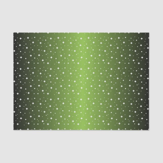 Starry Night in Shiny Lime Green Seidenpapier (Vorderseite)