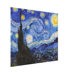 Starry Night in Town Saint Remy von Vincent Van Go Leinwanddruck
