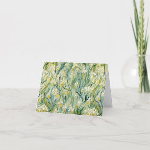 Starry Night inspiriert Blumenfarbe Texturierte Ar Dankeskarte