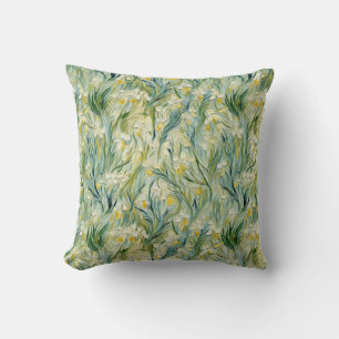 Starry Night inspiriert Blumenfarbe Texturierte Ar Kissen