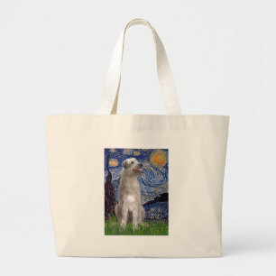 Starry Night - Irish Wolfhound Jumbo Stoffbeutel
