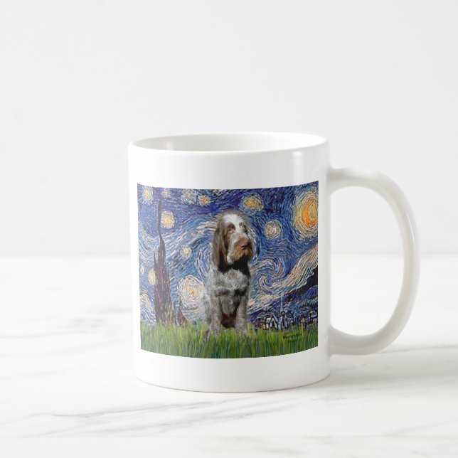 Starry Night - Italienische Spinone (Roan) Kaffeetasse (Rechts)