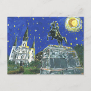 Starry Night Jackson Square Postkarte