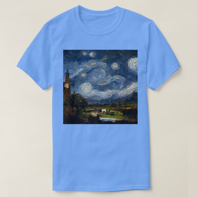 Starry Night John Constable Premium T - Shirt (Design vorne)