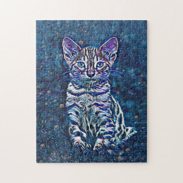 Starry Night Kitten Puzzle (Vertikal)
