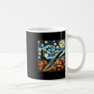 Starry Night Knife Koch Halloween Kaffeetasse