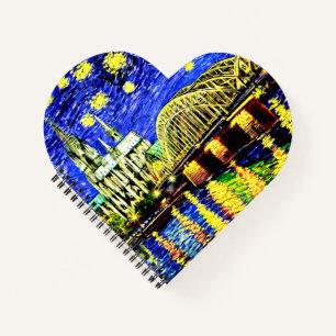 Starry Night Köln Dom Deutschland Notizbuch