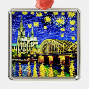 Starry Night Köln Dom Deutschland Ornament Aus Metall