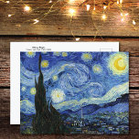 Starry Night Landscape Vincent van Gogh Postkarte<br><div class="desc">Eine kunstvolle Postkarte mit Starry Night (1889), ein postimpressionistisches Ölgemälde von Vincent van Gogh (1853-1890). Ein Gemälde, das den Blick außerhalb des Fensters vom Zimmer Van Gogh im Sanitorium in Saint-Remy-de-Provence, Südfrankreich, zeigt. Vincent van Gogh's Starry Night ist eines der bekanntesten Gemälde in der Geschichte der Kunst. Seine zeitlose Schönheit,...</div>