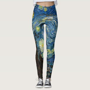 Starry Night Leggins - Vincent Van Gogh Art