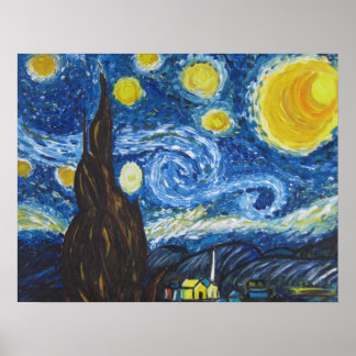 Starry Night Leinwand Poster
