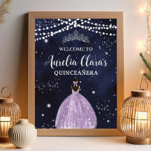 Starry Night Lila Lilac Dress Silver Quinceañera