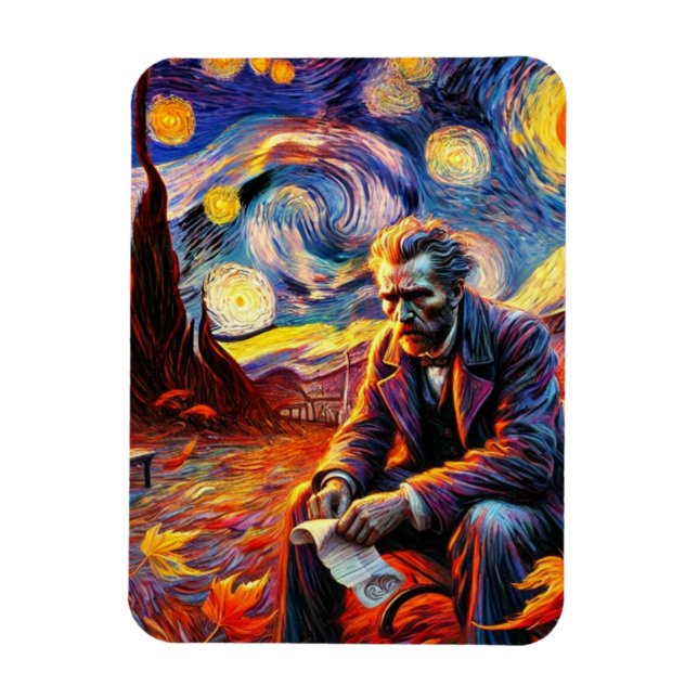 Starry Night Magnet - 14 Okt Reflektion (Vertikal)