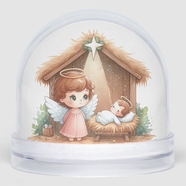 Starry Night & Manger Light – A Christmas Blessing Schneekugeln (Vorderseite)