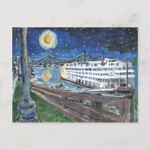 Starry Night Mississippi Queen Postkarte