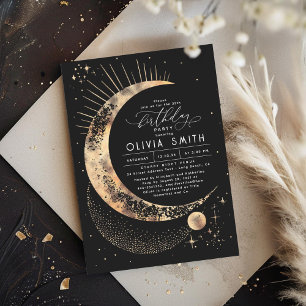 Starry Night Moon Mystical Celestiday Einladung