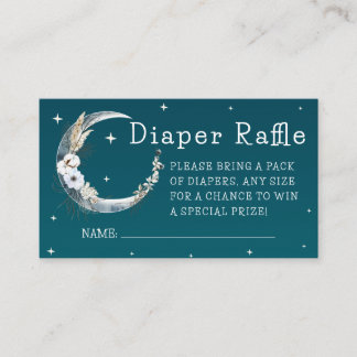 Starry Night Navy Boho Pampas Grass Diaper Raffel Begleitkarte