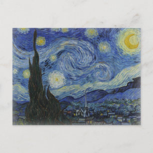 Starry night of van gogh postkarte
