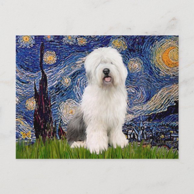 Starry Night - Old English #3 Postkarte (Vorderseite)