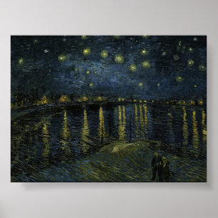 Starry Night on Rhone by Van Gogh Poster