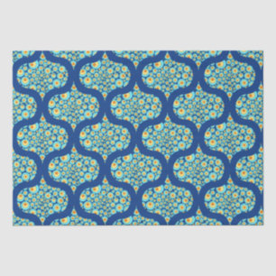 Starry Night on Sea Doodle Mid Mod Ogee Seidenpapier