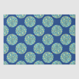 Starry Night on Sea Doodle Polka Dots Seidenpapier